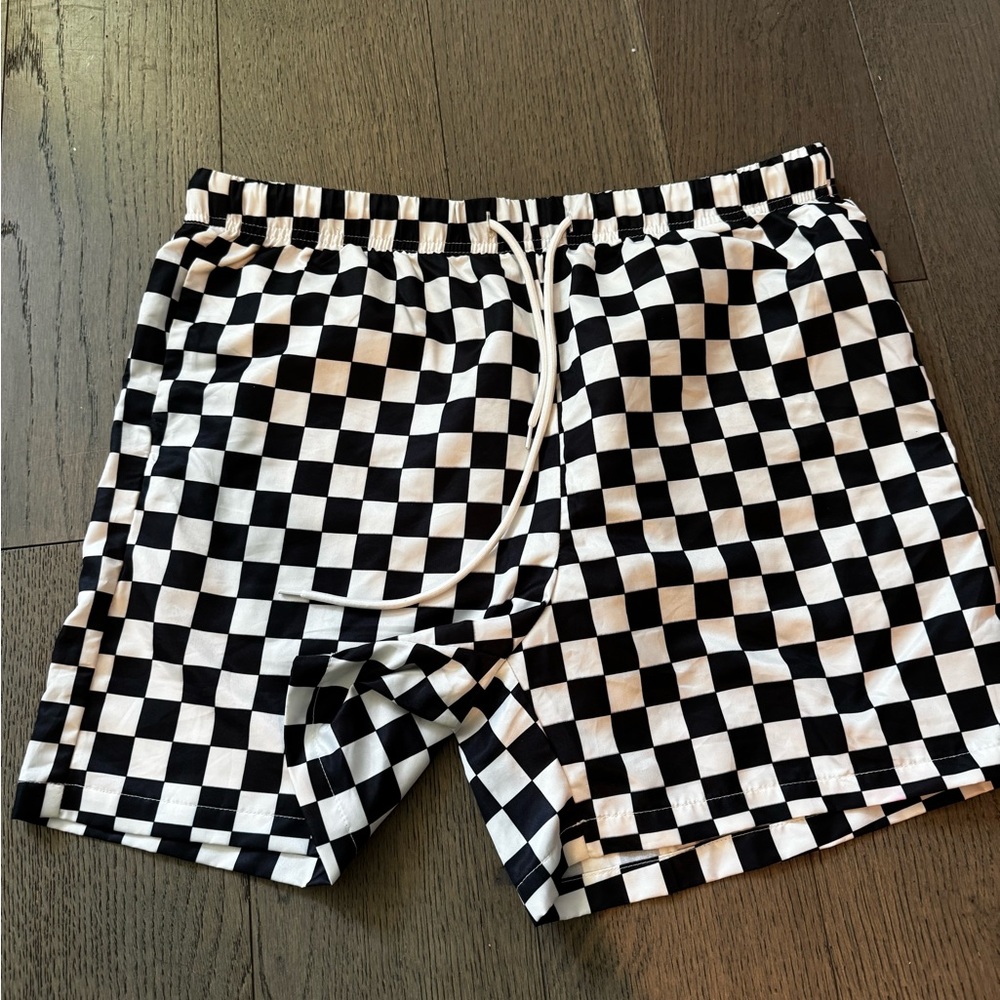 Checkered Black and White Shorts Festival Outfit